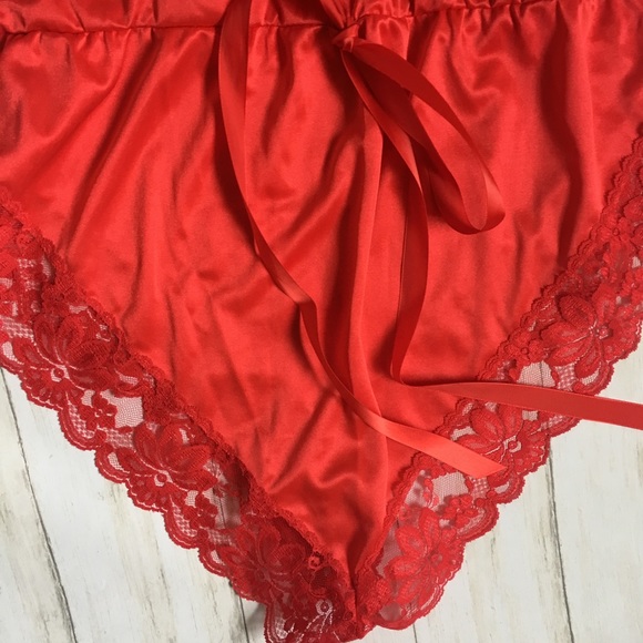 Vintage DARLING BODY FASHIONS Red Lace Lingerie M - Picture 4 of 8